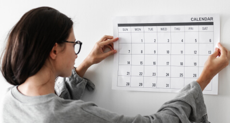 Woman with calendar